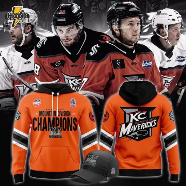 Kansas City Mavericks 2025 Mountain Division Champions Hoodie Set