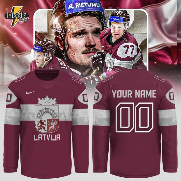 Latvia Hockey International Ice Hockey Federation Personalized Hockey Jersey