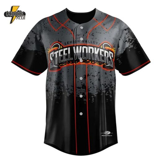 Lehigh Valley Steelworker Personalized Baseball Jersey