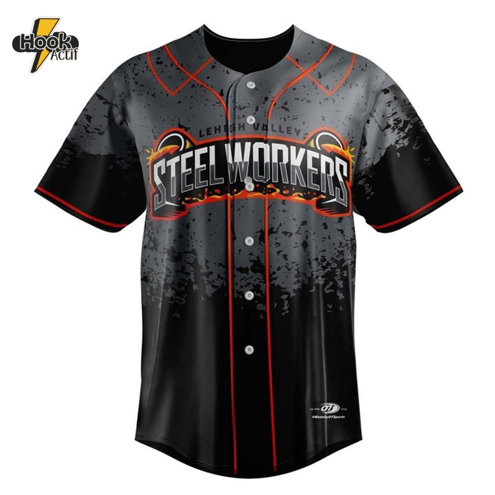Lehigh Valley Steelworker Special Custom Baseball Jersey Lehigh Valley Steelworker Special Custom Baseball Jersey
