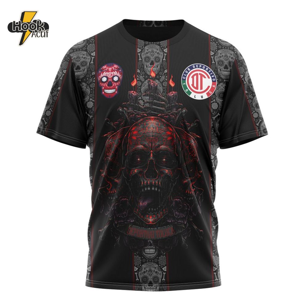 Liga Mx Deportivo Toluca Fc Dia De Muertos Custom Tshirt Liga Mx Deportivo Toluca Fc Dia De Muertos Custom Tshirt