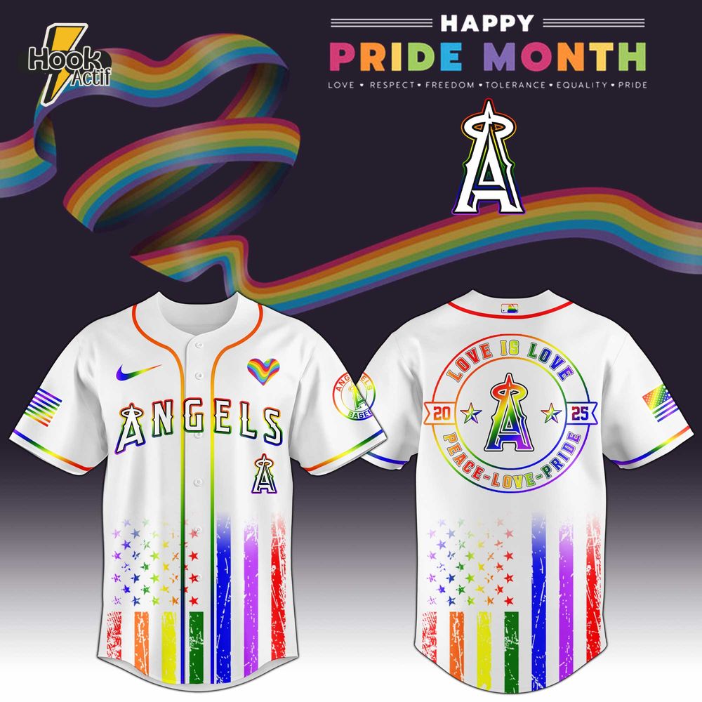 Los Angeles Angels MLB x Happy Pride Month Jersey 2025 Los Angeles Angels MLB x Happy Pride Month Jersey 2025