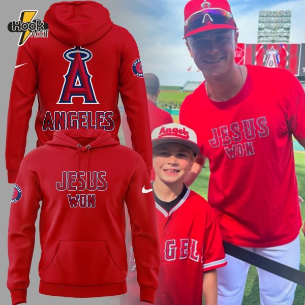 Los Angeles Angels MLB x Jesus Won 2025 Hoodie Set