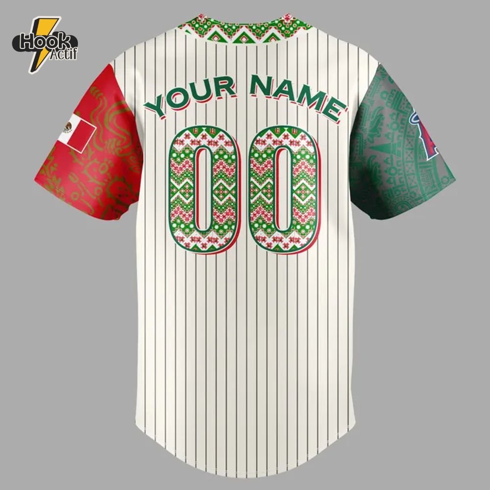 Los Angeles Angels Mexican Heritage Night 2025 Personalized Baseball Jersey Los Angeles Angels Mexican Heritage Night 2025 Personalized Baseball Jersey