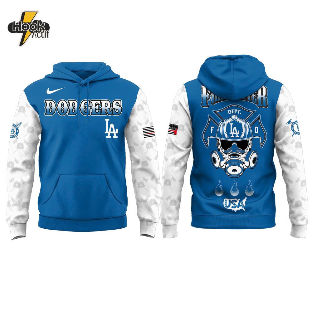 Los Angeles Dodgers Firefighter Appreciation Day Special Hoodie Los Angeles Dodgers Firefighter Appreciation Day Special Hoodie