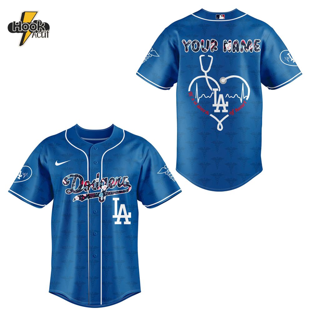 Los Angeles Dodgers x Nurses Night Personalized Baseball Jersey Los Angeles Dodgers x Nurses Night Personalized Baseball Jersey