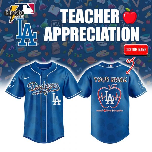 Los Angeles Dodgers x Teacher Appreciation Personalized Baseball Jersey