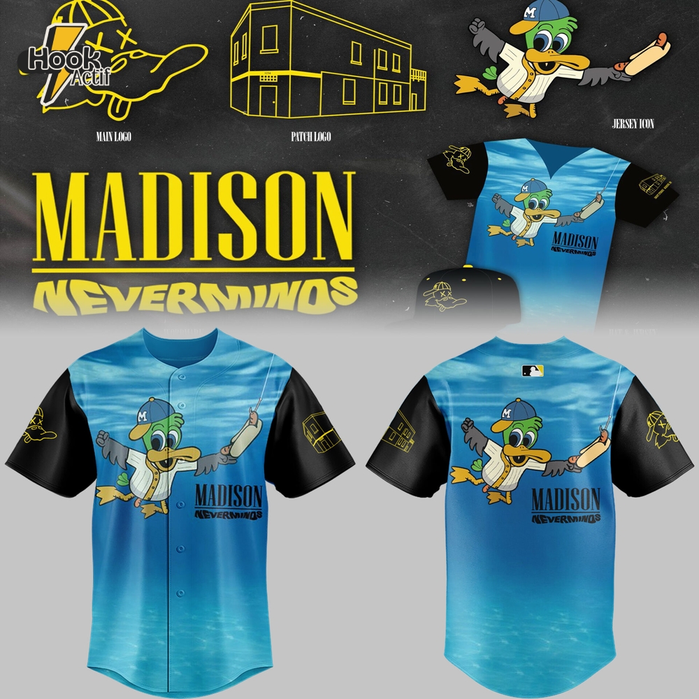 Madison Mallards "Madison Neverminds" Limited Edition Baseball Jersey Madison Mallards "Madison Neverminds" Limited Edition Baseball Jersey