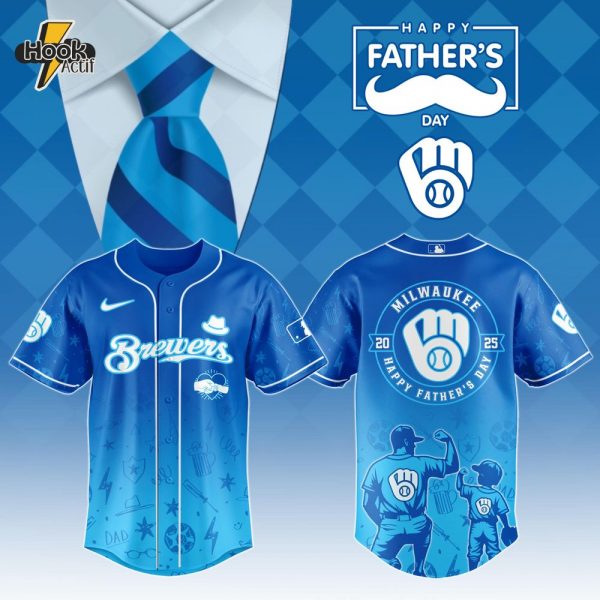 Milwaukee Brewers MLB x Father's Day 2025 Baseball Jersey