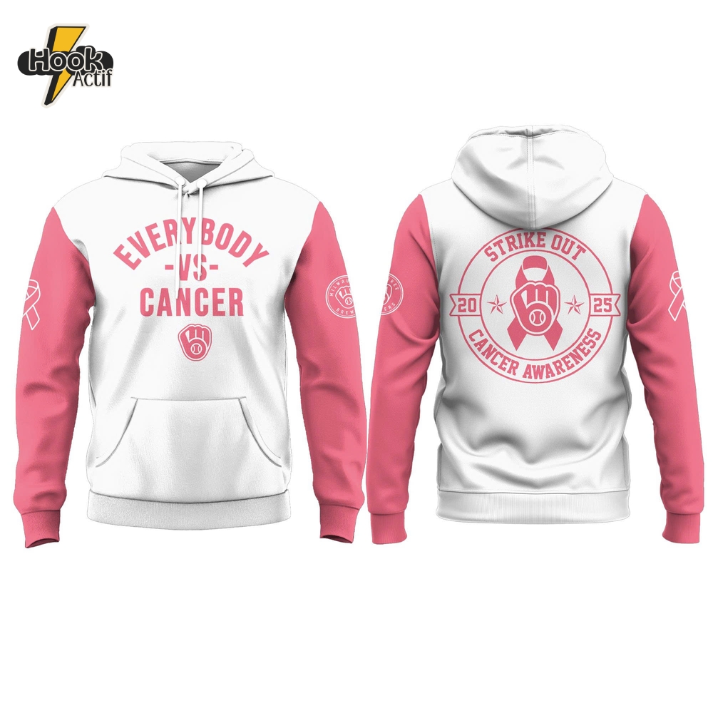 Milwaukee Brewers x Everybody vs Cancer Awareness Day 2025 Hoodie Set Milwaukee Brewers x Everybody vs Cancer Awareness Day 2025 Hoodie Set