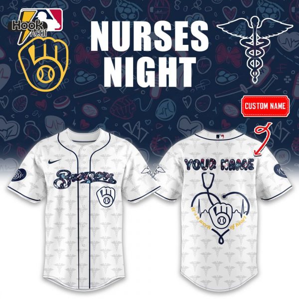 Milwaukee Brewers x Nurses Night Personalized Baseball Jersey