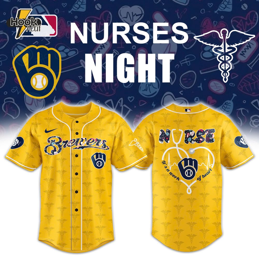 Milwaukee Brewers x Nurses Night Personalized Baseball Jersey Milwaukee Brewers x Nurses Night Personalized Baseball Jersey