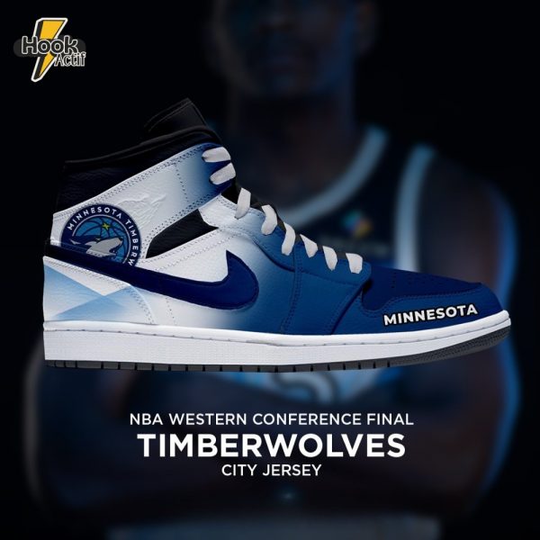 Minnesota Timberwolves NBA Eastern Conference Final City Jersey Air Jordan 1 Sneaker