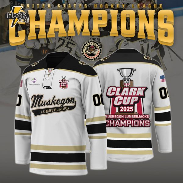 Muskegon Lumberjacks Champions USHL 2025 Hockey Jersey