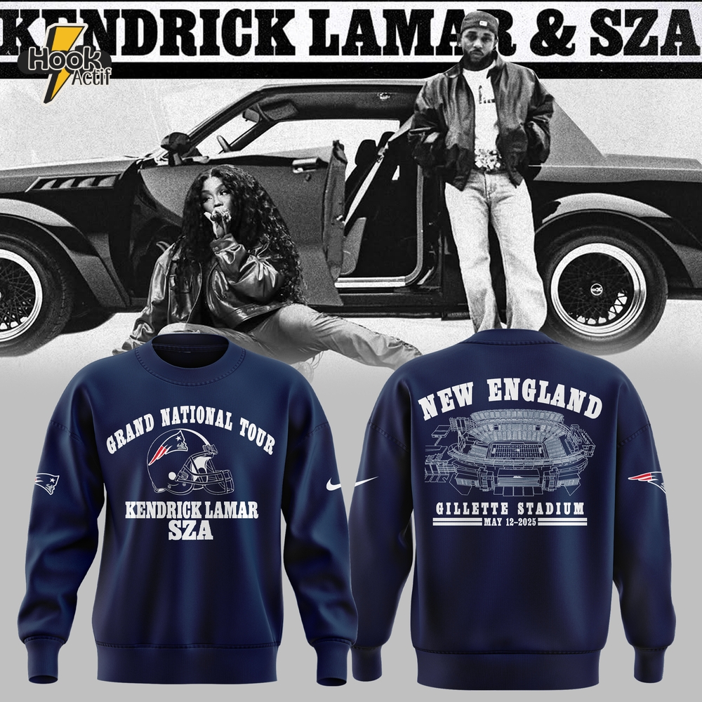 New England Patriots x Kendrick Lamar x SZA Grand National Tour Special Sweatshirt New England Patriots x Kendrick Lamar x SZA Grand National Tour Special Sweatshirt