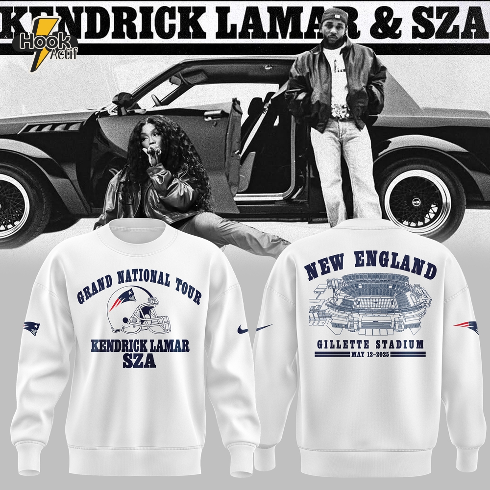 New England Patriots x Kendrick Lamar x SZA Grand National Tour Special Sweatshirt New England Patriots x Kendrick Lamar x SZA Grand National Tour Special Sweatshirt