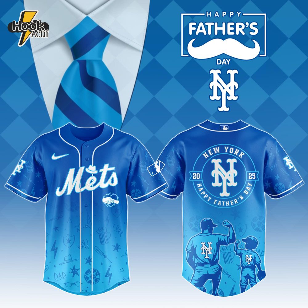 New York Mets MLB x Father's Day 2025 Baseball Jersey New York Mets MLB x Father's Day 2025 Baseball Jersey