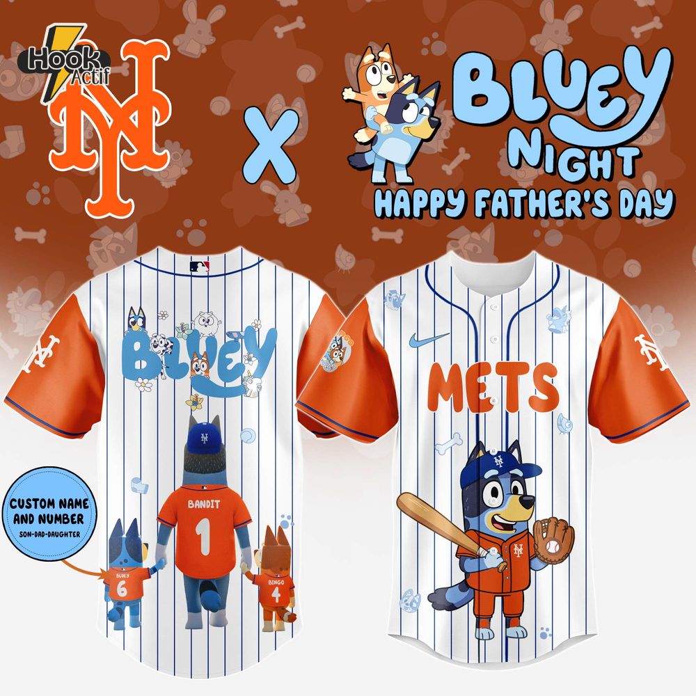 New York Mets x Bluey Happy Father's Day 2025 Jersey New York Mets x Bluey Happy Father's Day 2025 Jersey