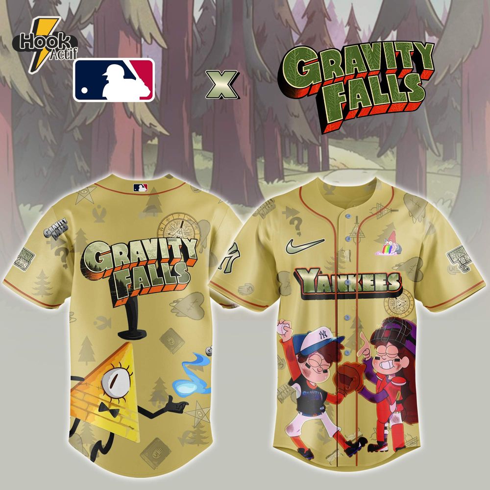 New York Yankees Gravity Falls Baseball Jersey New York Yankees Gravity Falls Baseball Jersey