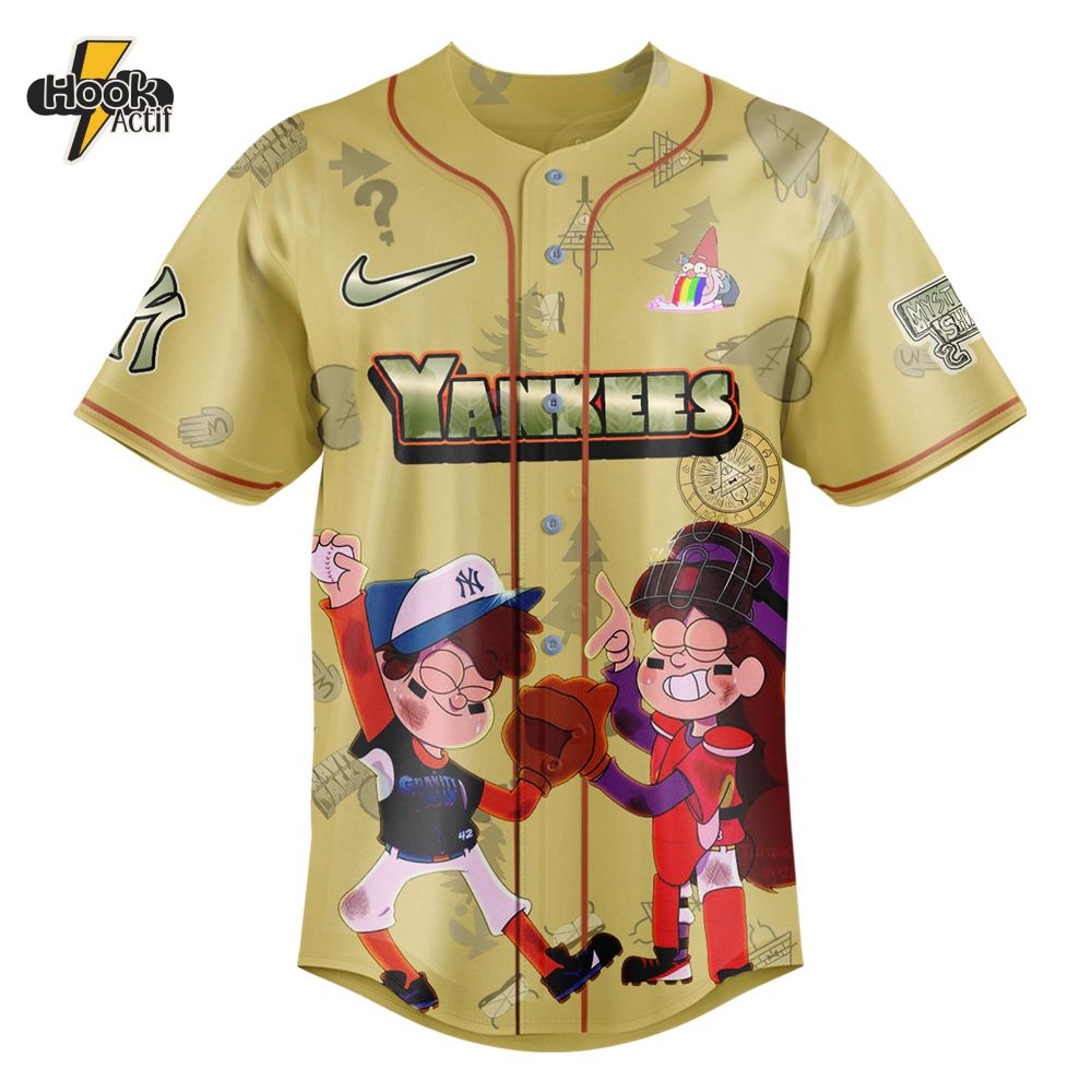 New York Yankees Gravity Falls Baseball Jersey New York Yankees Gravity Falls Baseball Jersey