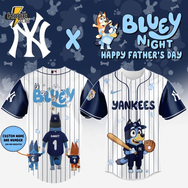 New York Yankees x Bluey Happy Father's Day 2025 Jersey