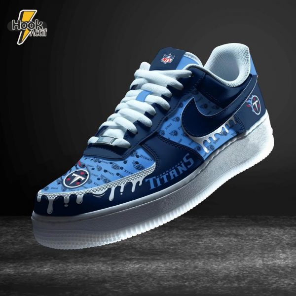Nfl Tennessee Titans Nike Air Force 1 Custom Shoes