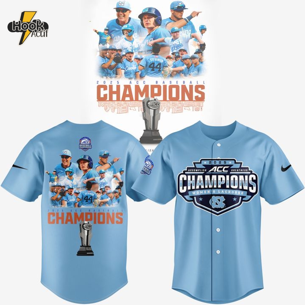 North Carolina Tar Heels 2025 ACC Baseball Conference Tournament Champions Special Baseball Jersey North Carolina Tar Heels 2025 ACC Baseball Conference Tournament Champions Special Baseball Jersey