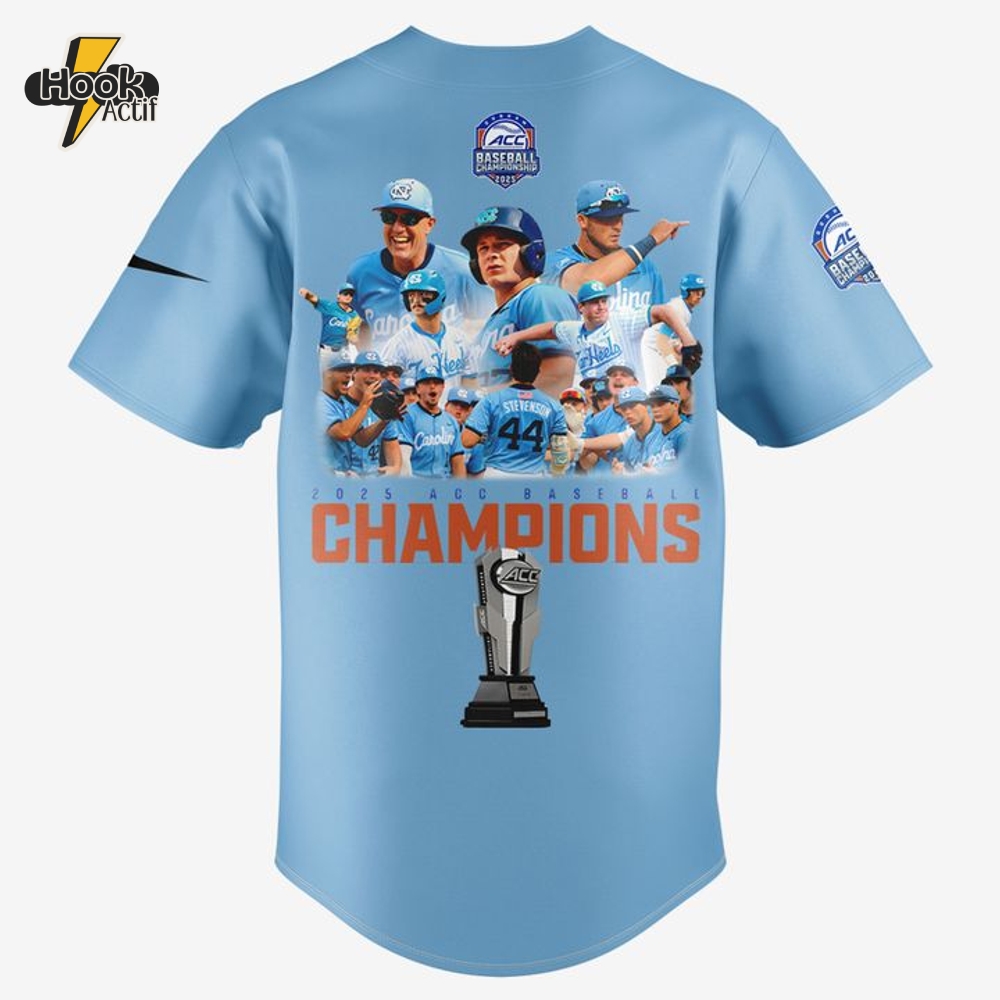 North Carolina Tar Heels 2025 ACC Baseball Conference Tournament Champions Special Baseball Jersey North Carolina Tar Heels 2025 ACC Baseball Conference Tournament Champions Special Baseball Jersey