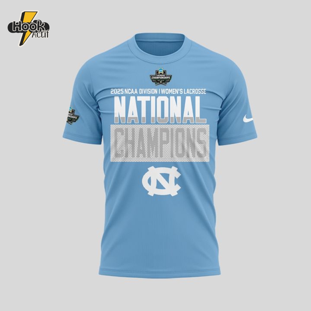 North Carolina Tar Heels 2025 NCAA Women's Lacrosse National Champions Tee North Carolina Tar Heels 2025 NCAA Women's Lacrosse National Champions Tee