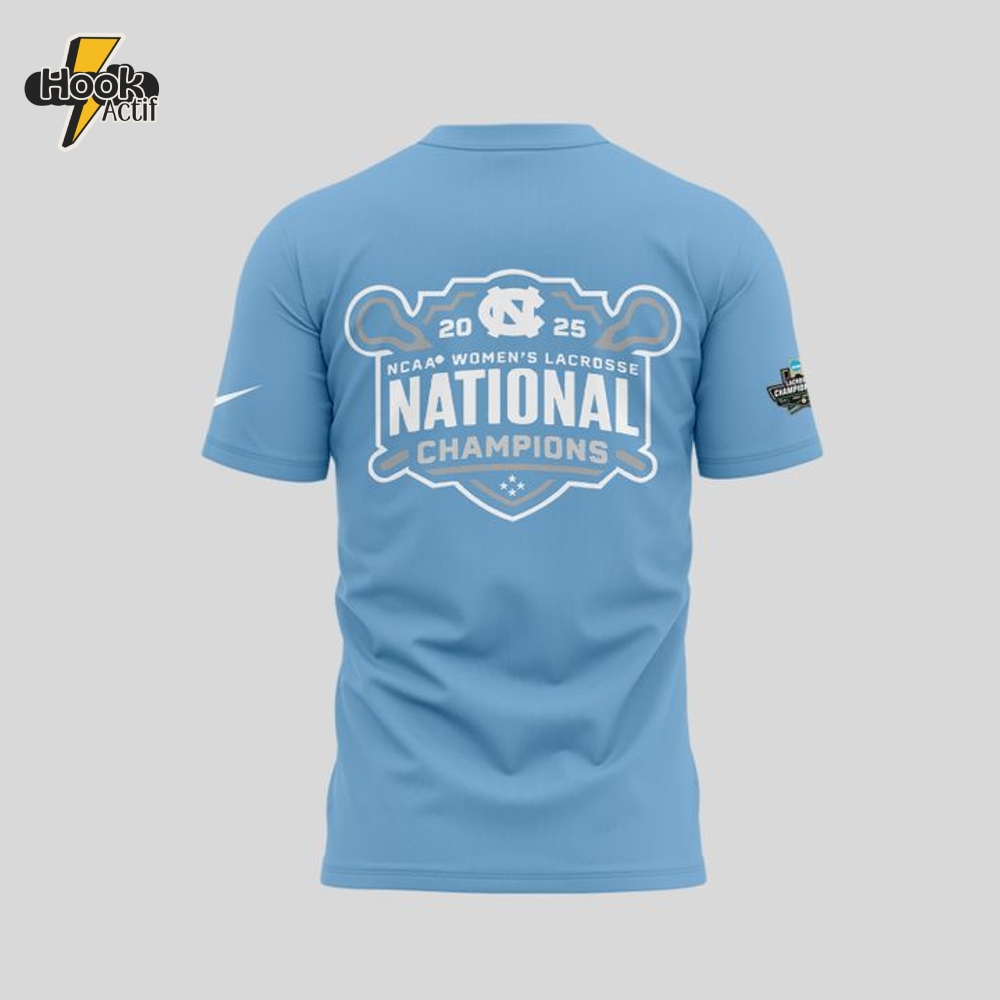 North Carolina Tar Heels 2025 NCAA Women's Lacrosse National Champions Tee North Carolina Tar Heels 2025 NCAA Women's Lacrosse National Champions Tee