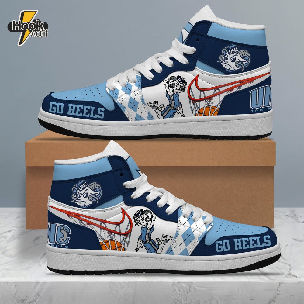 North Carolina Tar Heels Basketball Team Air Jordan 1 Sneaker North Carolina Tar Heels Basketball Team Air Jordan 1 Sneaker