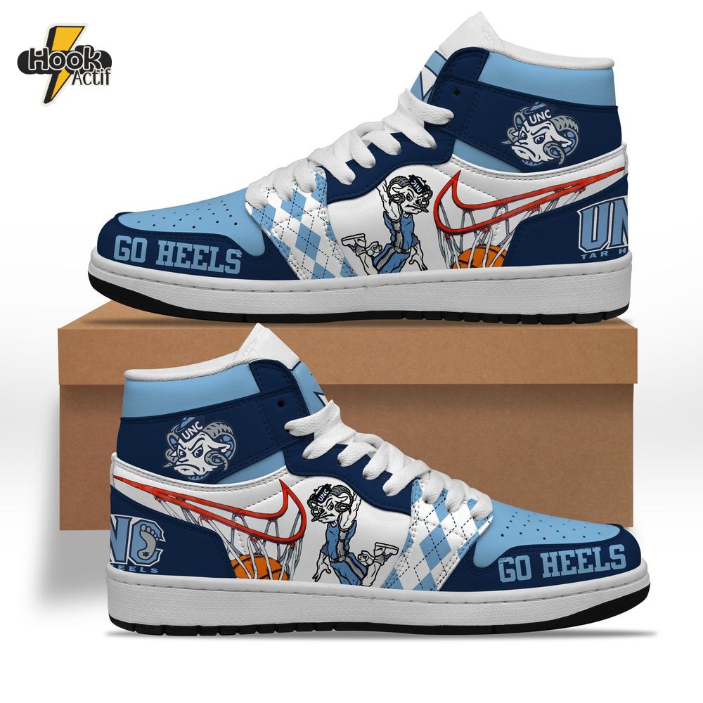 North Carolina Tar Heels Basketball Team Air Jordan 1 Sneaker North Carolina Tar Heels Basketball Team Air Jordan 1 Sneaker