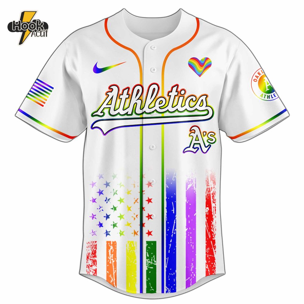 Oakland Athletics MLB x Happy Pride Month Jersey 2025 Oakland Athletics MLB x Happy Pride Month Jersey 2025