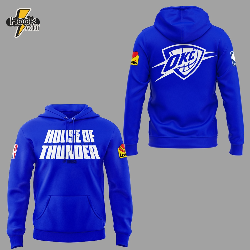Oklahoma City Thunder "House Of Thunder" 2025 Blue Hoodie Set Oklahoma City Thunder "House Of Thunder" 2025 Blue Hoodie Set