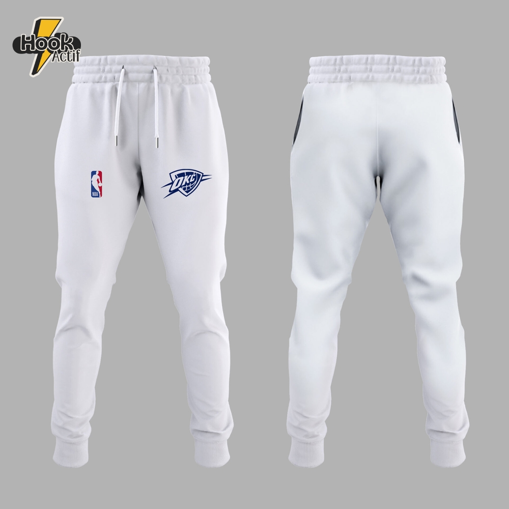 Oklahoma City Thunder "House Of Thunder" 2025 White Hoodie Set Oklahoma City Thunder "House Of Thunder" 2025 White Hoodie Set