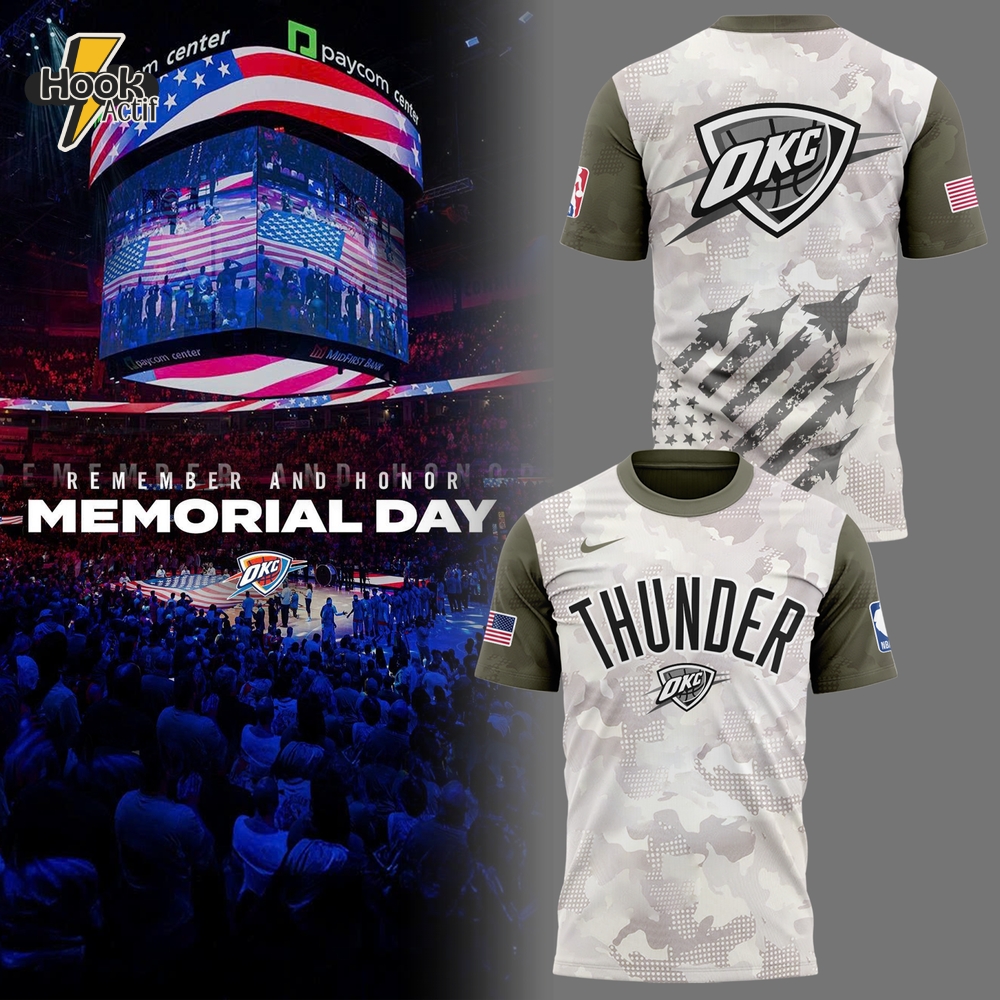 Oklahoma City Thunder NBA x Memorial Day 2025 Shirt Oklahoma City Thunder NBA x Memorial Day 2025 Shirt