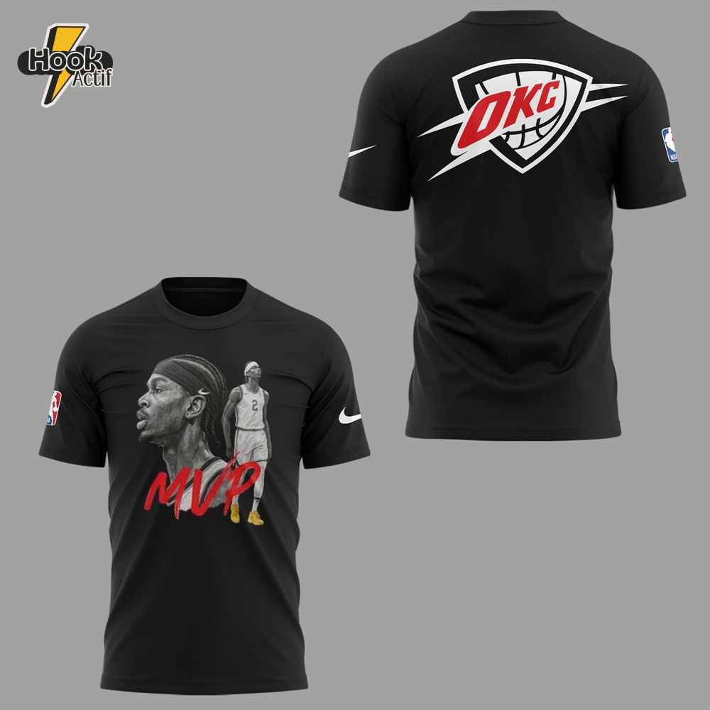 Oklahoma City Thunder x The Mvp NBA 2024-2025 Special Black Tee Oklahoma City Thunder x The Mvp NBA 2024-2025 Special Black Tee