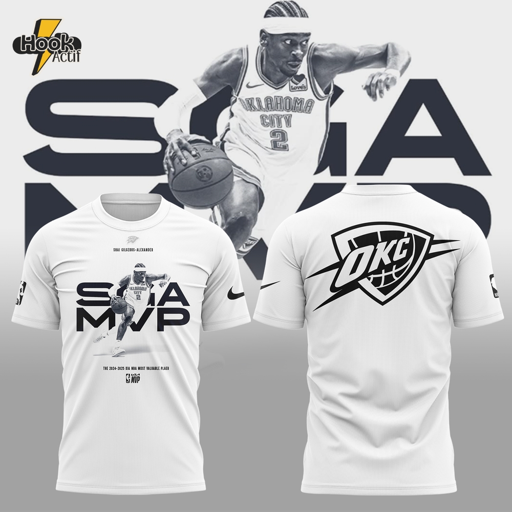 Oklahoma City Thunder x The Mvp NBA 2024-2025 Special White Tee Oklahoma City Thunder x The Mvp NBA 2024-2025 Special White Tee