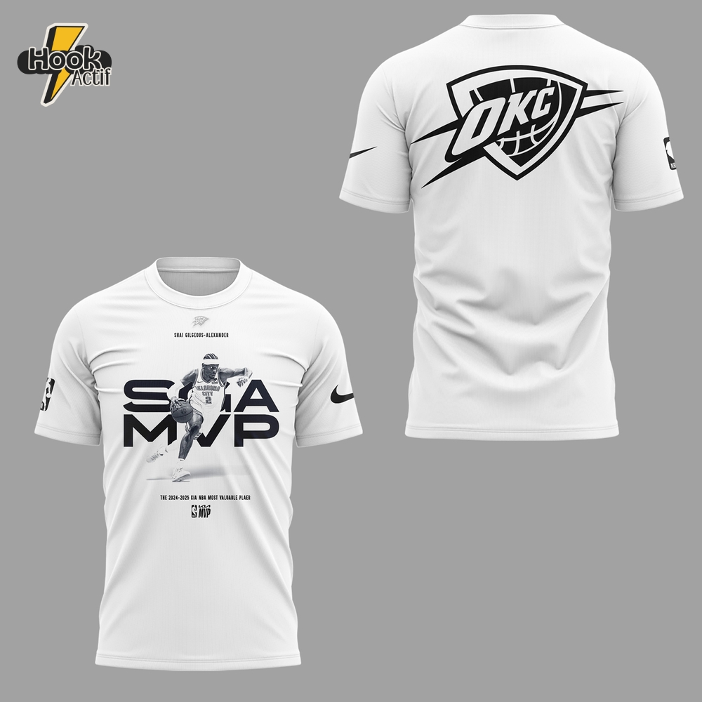 Oklahoma City Thunder x The Mvp NBA 2024-2025 Special White Tee Oklahoma City Thunder x The Mvp NBA 2024-2025 Special White Tee
