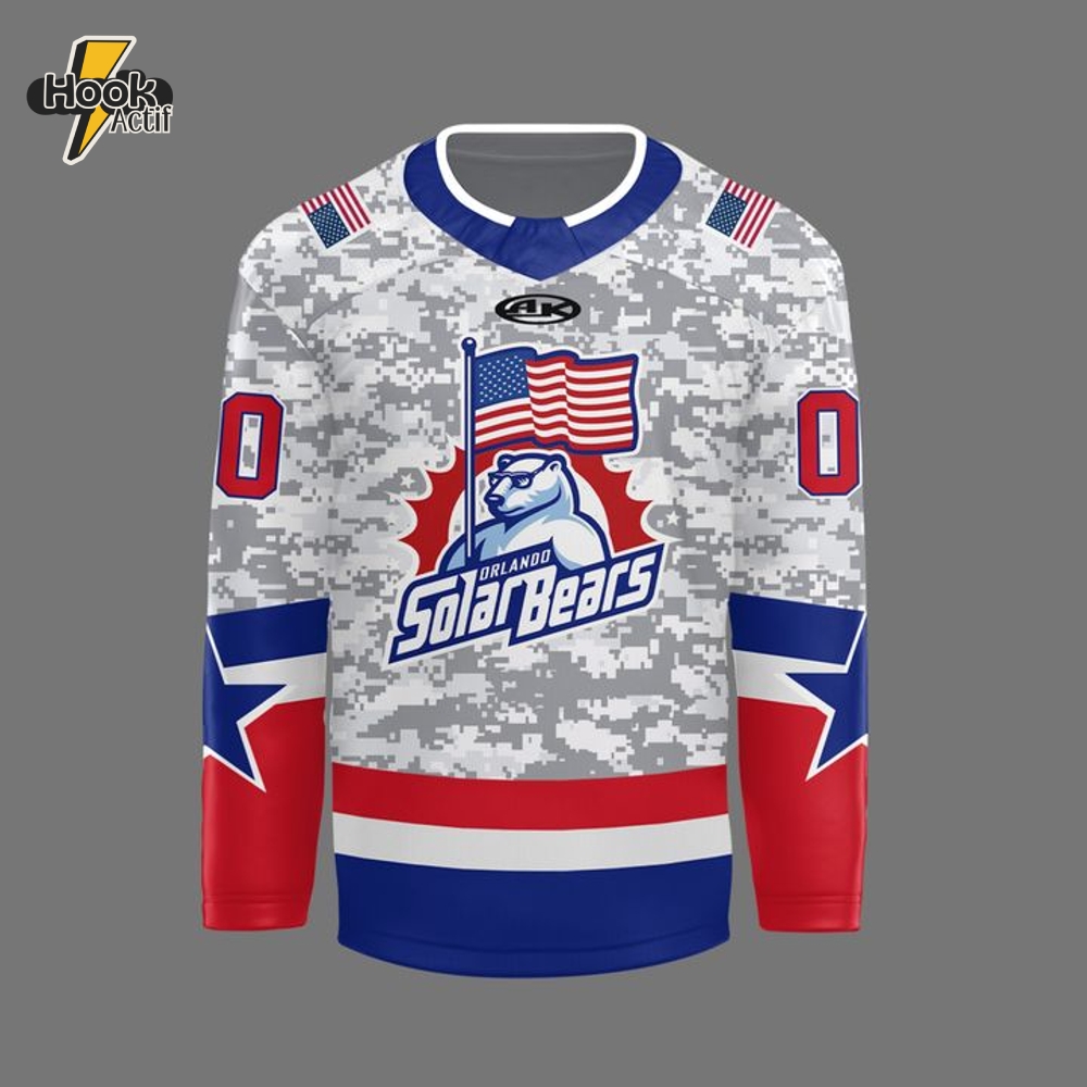 Orlando Solar Bears Happy Memorial Day Hockey Jersey 2025 Orlando Solar Bears Happy Memorial Day Hockey Jersey 2025