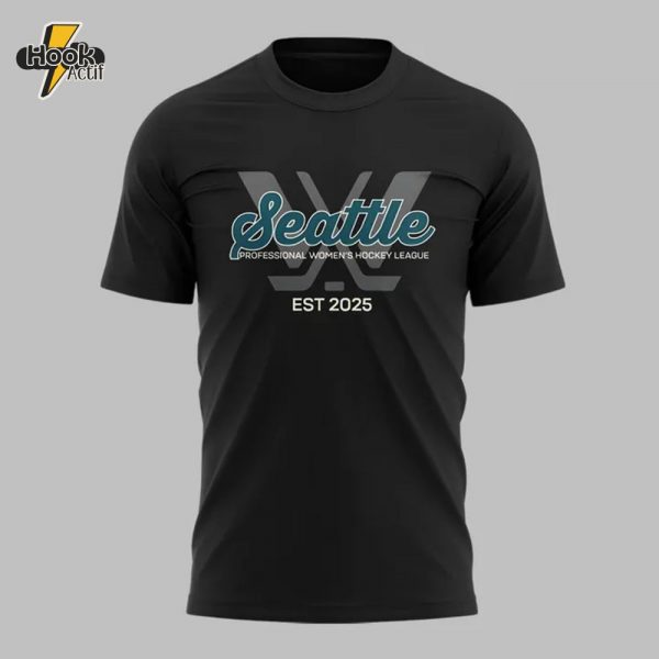 PWHL Seattle Limited Edition 2025 Black TSHIRT – Buy Online at HookActif.com
