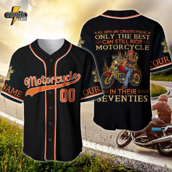 Personalized Motorcycle Baseball Jersey, Gift For Biker