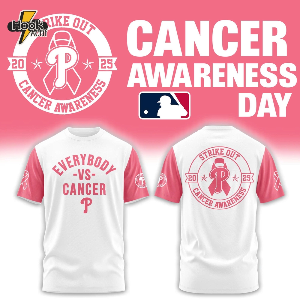 Philadelphia Phillies x Everybody vs Cancer Awareness Day 2025 Shirt Philadelphia Phillies x Everybody vs Cancer Awareness Day 2025 Shirt