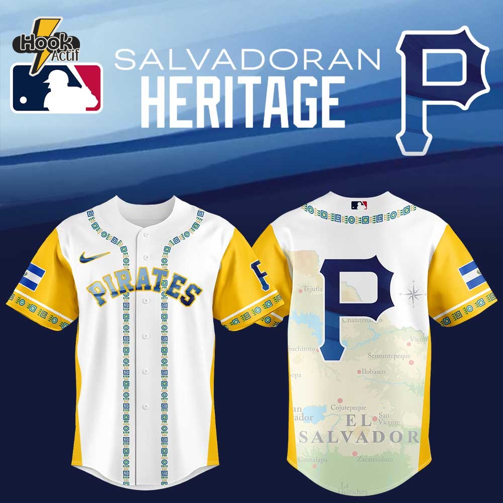 Pittsburgh Pirates Salvadoran Heritage 2025 Limited Edition Baseball Jersey Pittsburgh Pirates Salvadoran Heritage 2025 Limited Edition Baseball Jersey
