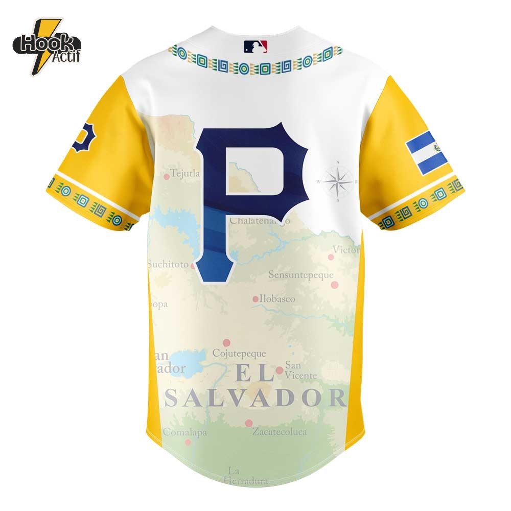 Pittsburgh Pirates Salvadoran Heritage 2025 Limited Edition Baseball Jersey Pittsburgh Pirates Salvadoran Heritage 2025 Limited Edition Baseball Jersey