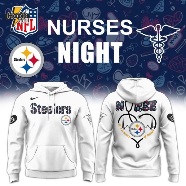 Pittsburgh Steelers Nurses Appreciation Special White Hoodie