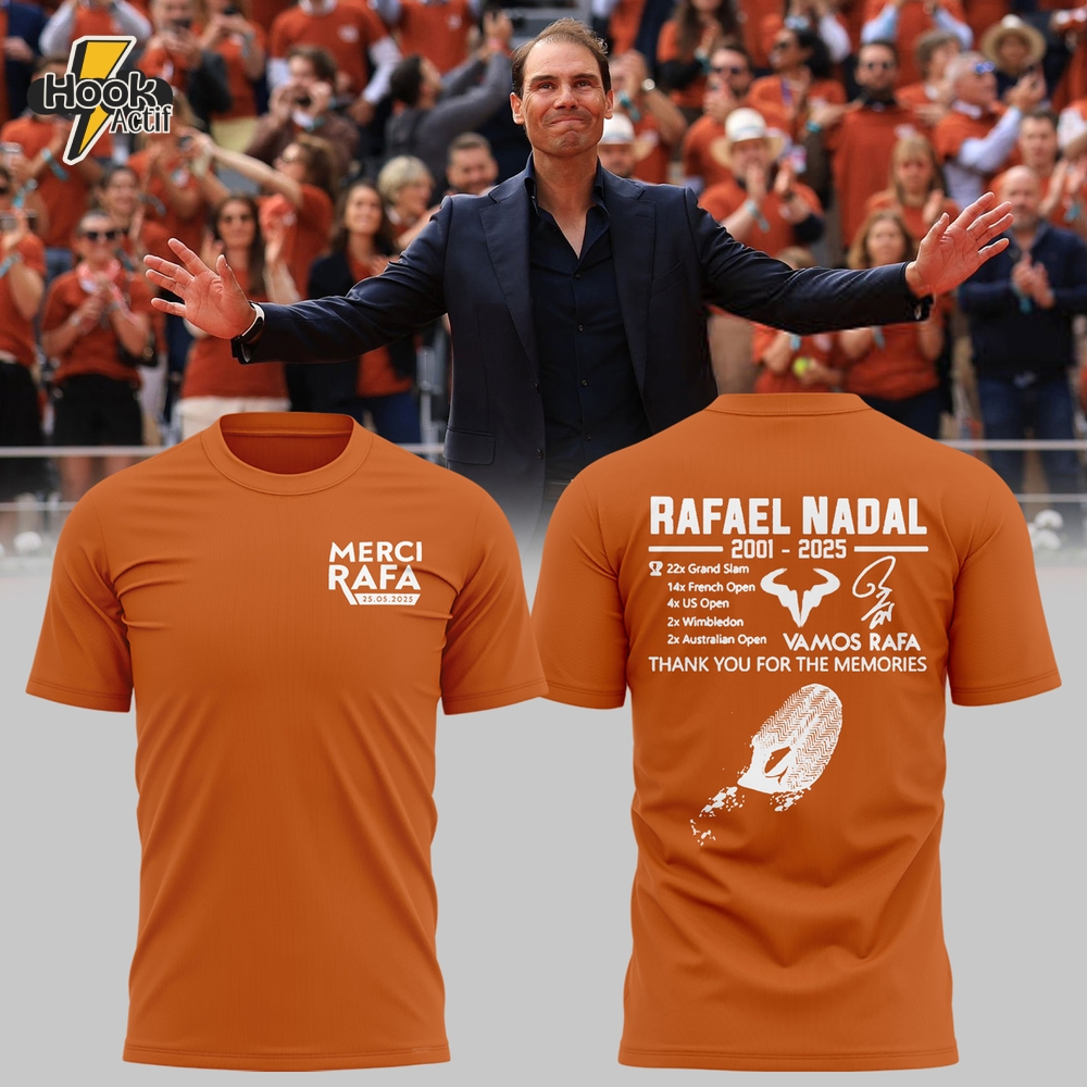 Rafael Nadal "Merci Rafa" Thank You For The Memories Shirt Rafael Nadal "Merci Rafa" Thank You For The Memories Shirt