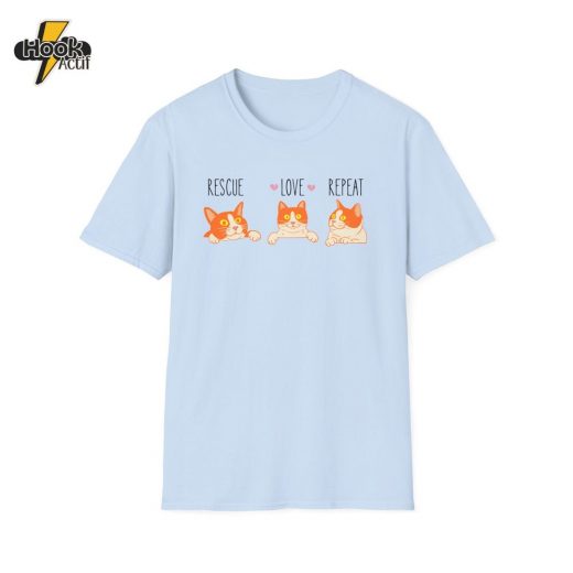 Rescue Love Repeat Cats T-Shirt