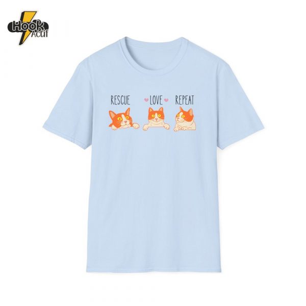 Rescue Love Repeat Cats T-Shirt