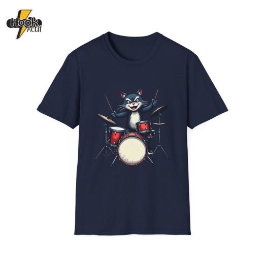 Rock Ã¢ÂÂnÃ¢ÂÂ Roll Kitty Drummer T-Shirt